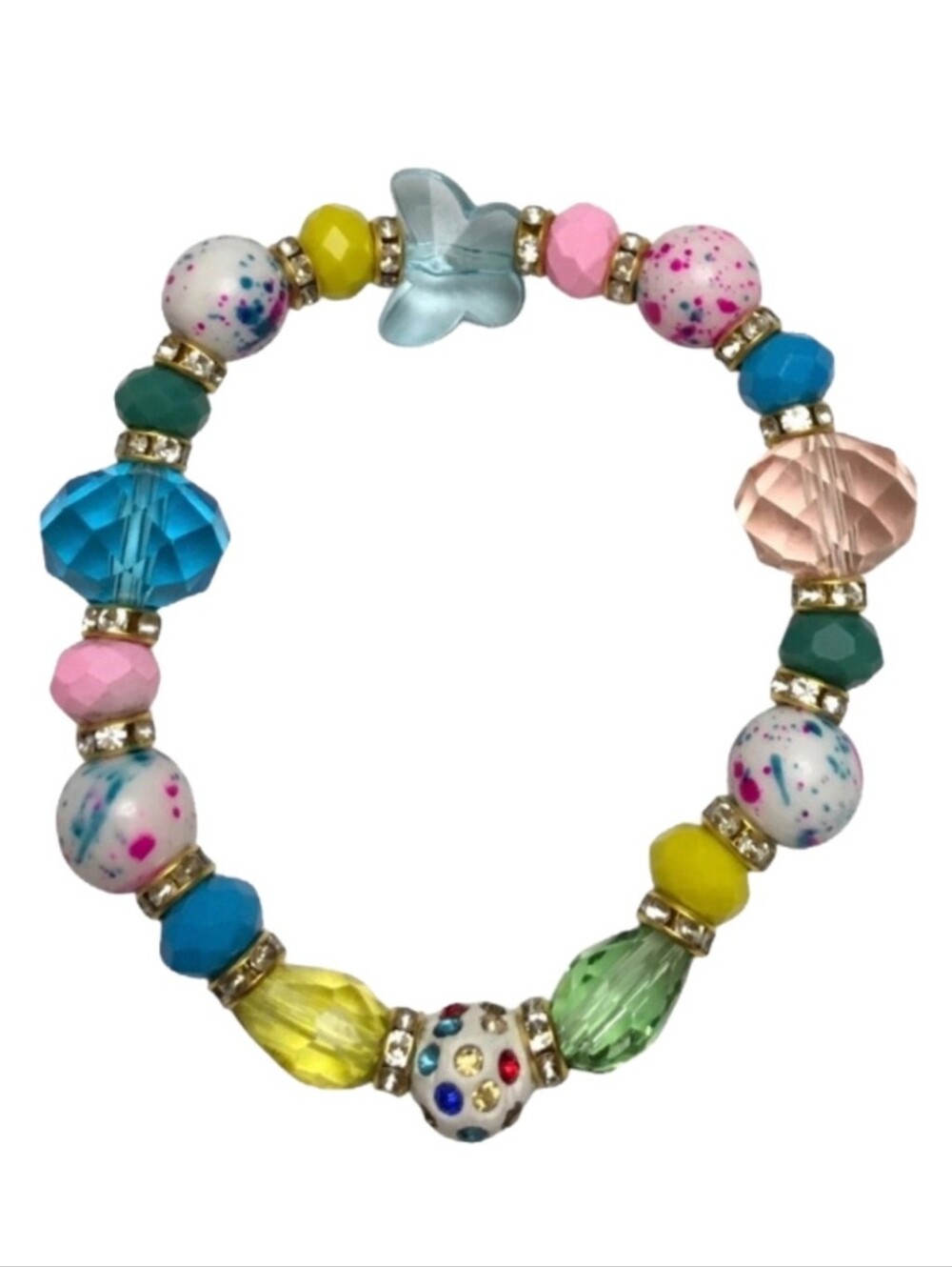 Multicolor Beaded Butterfly Bracelet 🦋